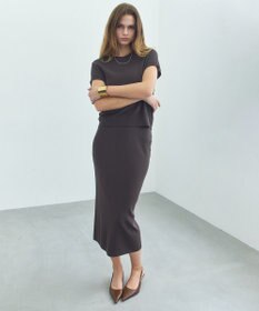 BEIGE， 【ロングセラー】LAURA / ストレッチ Iラインニットスカート