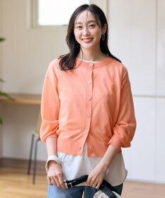 ANY L 【洗濯機可/アンチピリング/接触冷感】シアークルーネックカーディガン