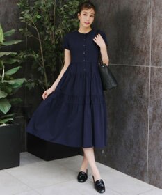 Tiaclasse 【洗える】 ティアードシャツワンピース