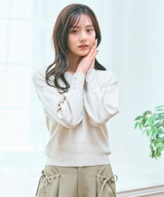 Feroux 【洗える】Vネック プルオーバー ニット