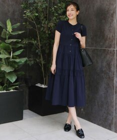 Tiaclasse 【洗える】 ティアードシャツワンピース