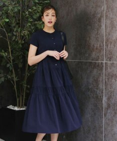 Tiaclasse 【洗える】 ティアードシャツワンピース