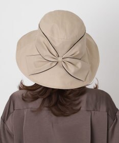 MOONBAT 【遮光100％/遮熱/UV】HIROKO KOSHINO(ヒロコ コシノ)遮光 ビッグリボンハット 帽子 広つば ゆったりMサイズ 手洗い可能/サイズ調整可能/日本製