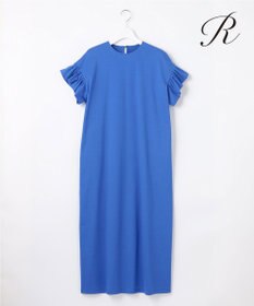 23区 【R(アール)】プレミアムコットンジャージー フリルスリーブ ワンピース
