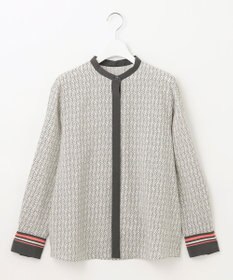 自由区 【セットアップ対応・洗える】モノグラムプリント ブラウス