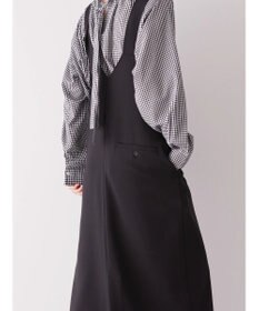 AMERICAN HOLIC 両ＶネックＩラインワンピース