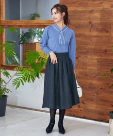 Tiaclasse フレアツイードスカート