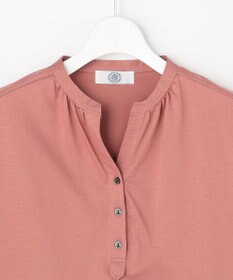 J.PRESS LADIES L プレーティングジャージー バンドカラー カットソー