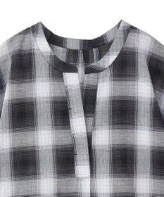 Green Parks 綿麻混フレンチスリーブスキッパーシャツ