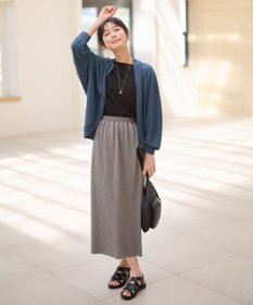 ANY 【洗濯機可】プリーツジャージタイトスカート