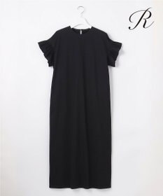 23区 【R(アール)】プレミアムコットンジャージー フリルスリーブ ワンピース