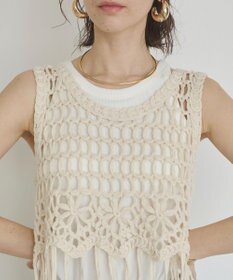 WEGO 【ANGIE VINTAGE】クロシェフリンジベスト
