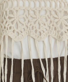 WEGO 【ANGIE VINTAGE】クロシェフリンジベスト