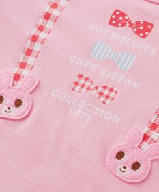 MIKI HOUSE HOT BISCUITS 【70-120cm】 サスペンダープリント長袖Ｔシャツ
