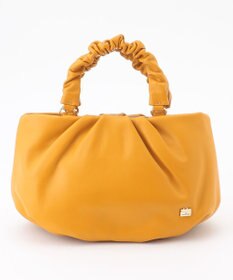 LA BAGAGERIE シープレザー ギャザーハンドル2wayラウンドトートバッグ