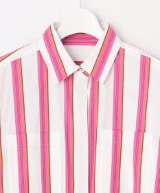 自由区 L 【洗える】SOMELOSシャーティング シャツブラウス