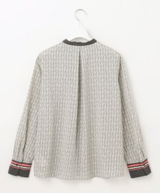 自由区 【セットアップ対応・洗える】モノグラムプリント ブラウス