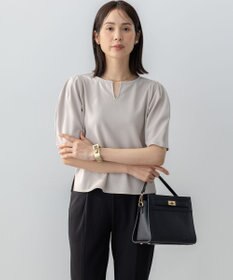 組曲 S 【WEB限定】ジョーゼットジャージーランタンスリーブ5分袖 ブラウス