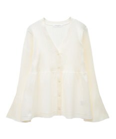 Green Parks ペプラムニットカーディガン