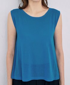 Tiaclasse 【インナーセット・洗える】ボーダー編みシアーニットアンサンブル