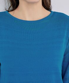 Tiaclasse 【インナーセット・洗える】ボーダー編みシアーニットアンサンブル