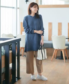 Tiaclasse L 【日本製・洗える】ジョーゼットニットワイドパンツ