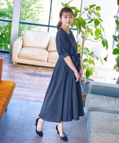 Tiaclasse L 【洗える】パフスリーブワンピース