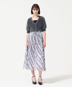 GRACE CONTINENTAL フェザースリーブニットカーディガン