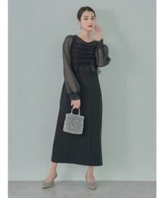 earth music&ecology ＳＥＴ２点チュールキャミ付きドッキングワンピース