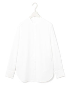 ICB L 【洗える】クリーンブロード バンドカラーブラウス