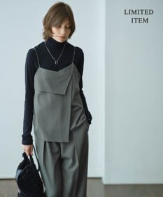 ICB L 【WEB限定・UVカット・洗える】ウール2WAYストレッチ キャミソールブラウス