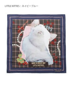 MOONBAT 【WEB限定】PAUL & JOE ACCESSOIRES シルクツイル キャットコラージュスカーフ 58×58cm