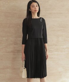 組曲 【KUMIKYOKU NAVY】ジャージーコンビプリーツ ワンピース