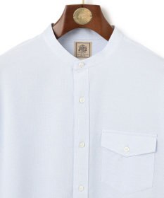 J.PRESS MEN 【KING SIZE】ピンチェックジャージ バンドカラーシャツ