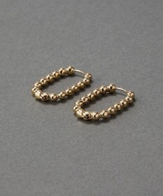 Phoebe 【金属アレルギー対応】バブルオーバルフープピアス　ゴールド
