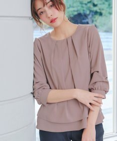 Tiaclasse つまみタック袖レイヤードブラウス