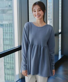 Tiaclasse 【洗える】ギャザーフレアニットチュニック