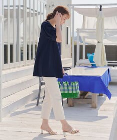 Tiaclasse 【小倉優子さん着用】【洗える】 パフスリーブチュニックブラウス