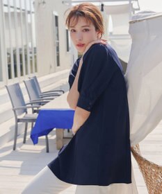 Tiaclasse 【小倉優子さん着用】【洗える】 パフスリーブチュニックブラウス