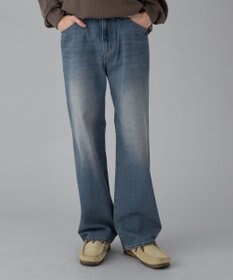 WEGO 【ユニセックス着用ITEM/ウエスト調整可】ストレートデニムパンツ