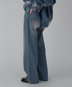 WEGO 【ユニセックス着用ITEM/ウエスト調整可】ストレートデニムパンツ