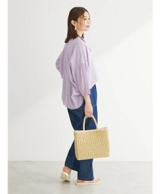 Green Parks インド綿 SET２点 刺繍７分丈ブラウス＋タンクトップ