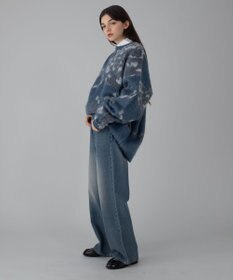 WEGO 【ユニセックス着用ITEM/ウエスト調整可】ストレートデニムパンツ