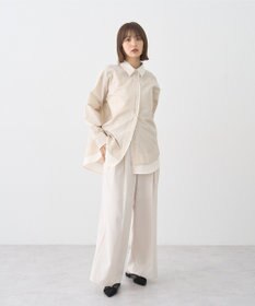 earth music&ecology レイヤードストライプシャツ