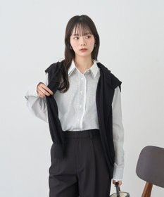 earth music&ecology レイヤードストライプシャツ