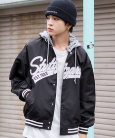 WEGO 【ユニセックス着用ITEM】2WAYフードワッペンスタジャン