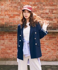 earth music&ecology レイヤードストライプシャツ