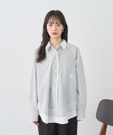 earth music&ecology レイヤードストライプシャツ