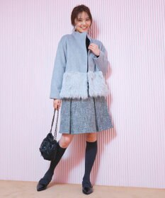 Feroux 【セットアップ対応】ツイードミニ スカート
