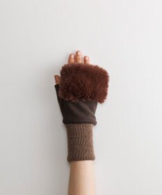 ORuKuBET  フェイクファー付きフィンガーレスグローブ(WOMEN)